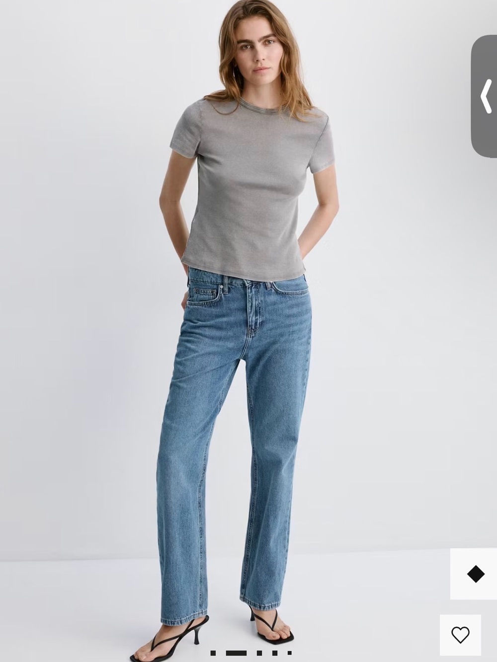 MANGO Women’s Straight-Leg eJeans in Medium Blue